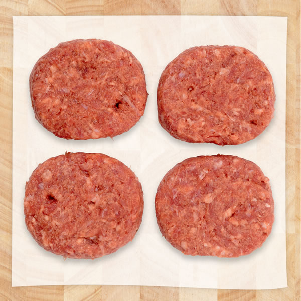 Bruno Beef Burgers 4 per pkt – Butchers On The Web